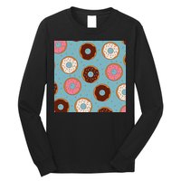 Donut Sweet Pastries Pattern Long Sleeve Shirt