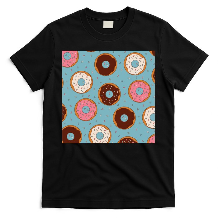 Donut Sweet Pastries Pattern T-Shirt