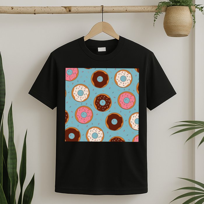Donut Sweet Pastries Pattern T-Shirt