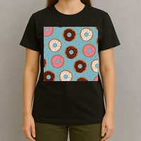 Donut Sweet Pastries Pattern T-Shirt
