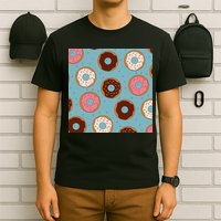 Donut Sweet Pastries Pattern T-Shirt