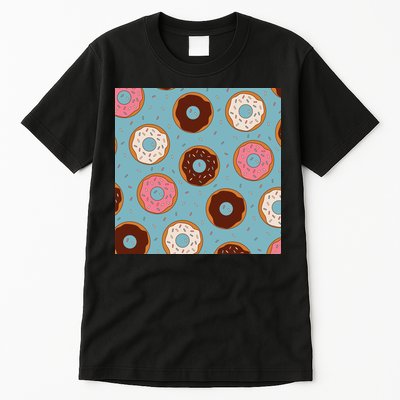 Donut Sweet Pastries Pattern Tall T-Shirt