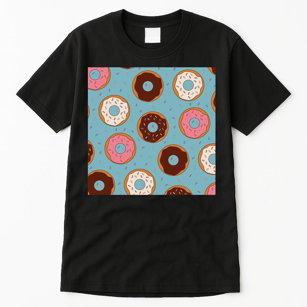 Donut Sweet Pastries Pattern Tall T-Shirt