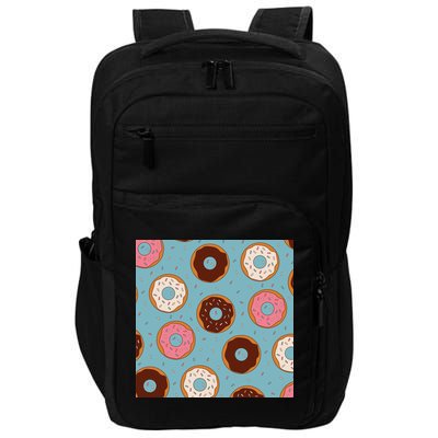Donut Sweet Pastries Pattern Impact Tech Backpack