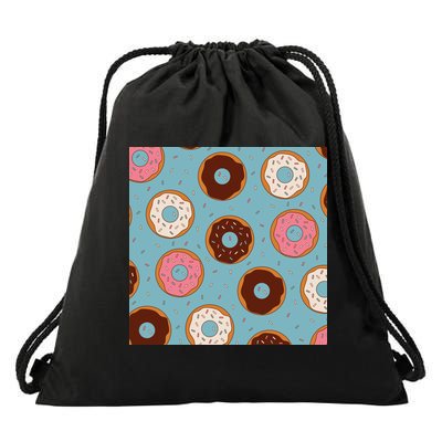 Donut Sweet Pastries Pattern Drawstring Bag