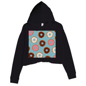 Donut Sweet Pastries Pattern Crop Fleece Hoodie