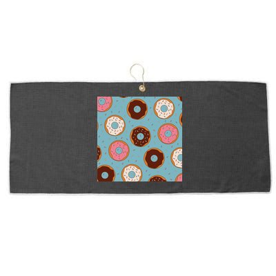 Donut Sweet Pastries Pattern Large Microfiber Waffle Golf Towel