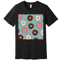 Donut Sweet Pastries Pattern Premium T-Shirt