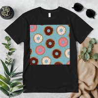 Donut Sweet Pastries Pattern Premium T-Shirt