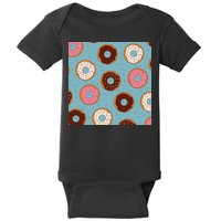 Donut Sweet Pastries Pattern Baby Bodysuit