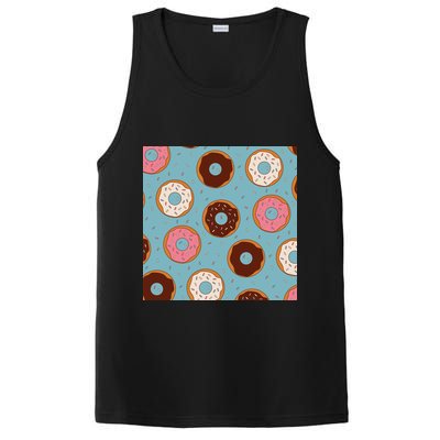 Donut Sweet Pastries Pattern PosiCharge Competitor Tank