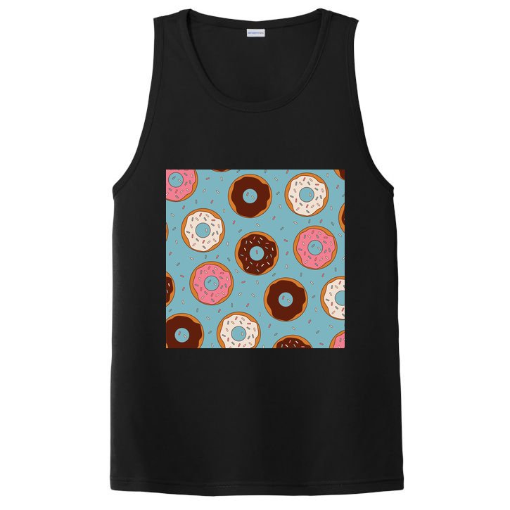 Donut Sweet Pastries Pattern PosiCharge Competitor Tank
