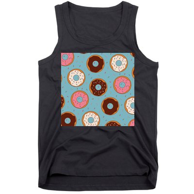 Donut Sweet Pastries Pattern Tank Top