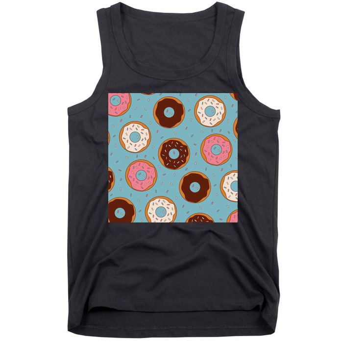 Donut Sweet Pastries Pattern Tank Top