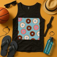 Donut Sweet Pastries Pattern Tank Top