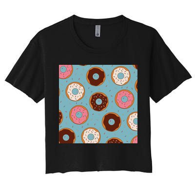 Donut Sweet Pastries Pattern Crop Top