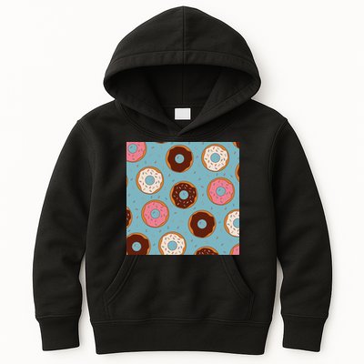 Donut Sweet Pastries Pattern Kids Hoodie