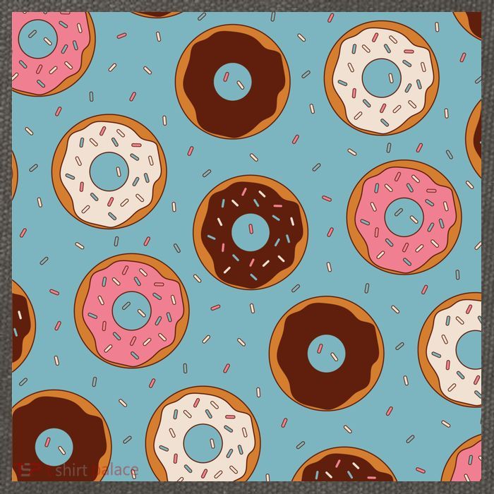 Donut Sweet Pastries Pattern Cotton Canvas Backpack