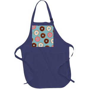 Donut Sweet Pastries Pattern Full-Length Apron With Pockets