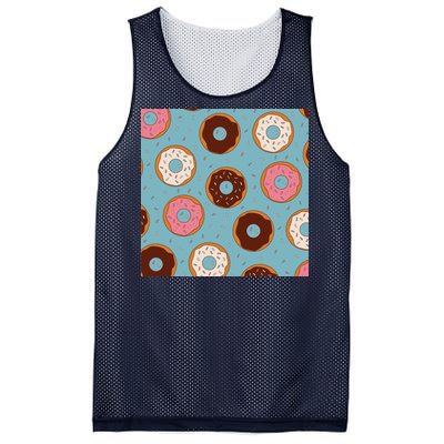 Donut Sweet Pastries Pattern Mesh Reversible Basketball Jersey Tank