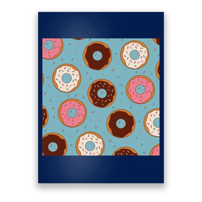 Donut Sweet Pastries Pattern Poster