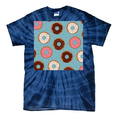 Donut Sweet Pastries Pattern Tie-Dye T-Shirt