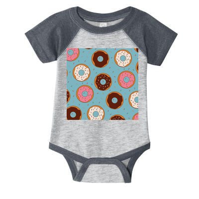 Donut Sweet Pastries Pattern Infant Baby Jersey Bodysuit