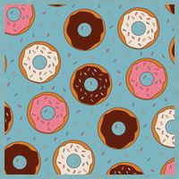 Donut Sweet Pastries Pattern Sueded Cloud Jersey T-Shirt