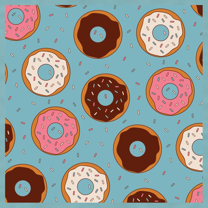 Donut Sweet Pastries Pattern Sueded Cloud Jersey T-Shirt