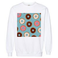 Donut Sweet Pastries Pattern Garment-Dyed Sweatshirt