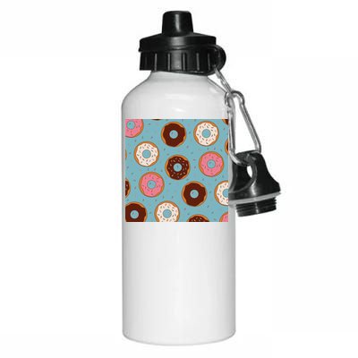 Donut Sweet Pastries Pattern Aluminum Water Bottle 