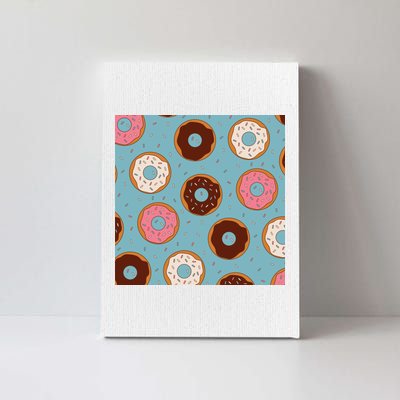 Donut Sweet Pastries Pattern Canvas