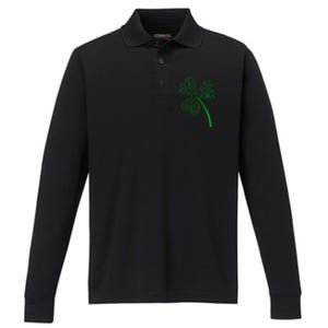 Dentist St Patrick Clover Cute Gift Funny Dentist St Patricks Gift Performance Long Sleeve Polo