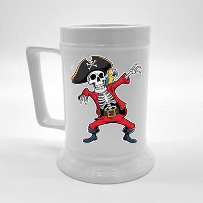 Dabbing Skeleton Pirate Halloween Jolly Roger Fun Beer Stein