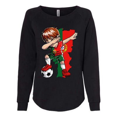 Dabbing Soccer Portugal Jersey Boy Portuguese Football Womens California Wash Sweatshirt