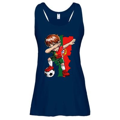 Dabbing Soccer Portugal Jersey Boy Portuguese Football Ladies Essential Flowy Tank