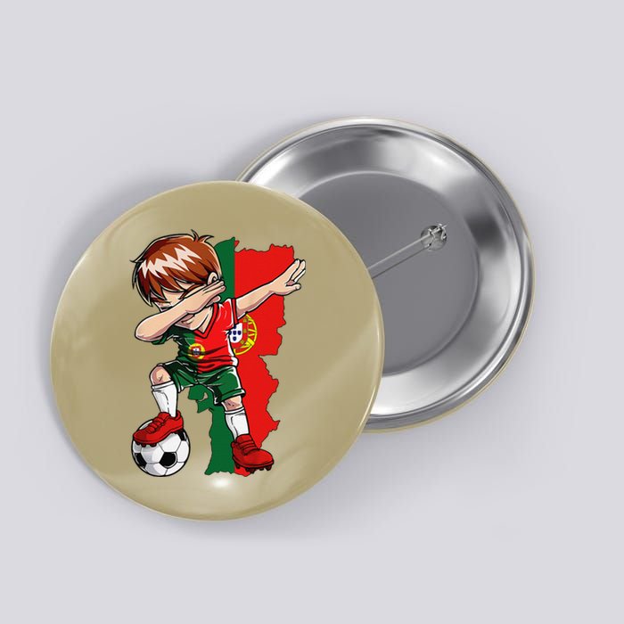 Dabbing Soccer Portugal Jersey Boy Portuguese Football Button