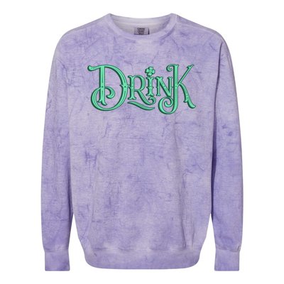 Drink St Patrick's Day Festive Party Colorblast Crewneck Sweatshirt