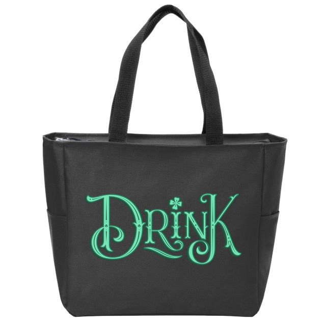 Drink St Patrick's Day Festive Party Zip Tote Bag