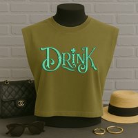Drink St Patrick's Day Festive Party Garment-Dyed Women's Muscle Tee