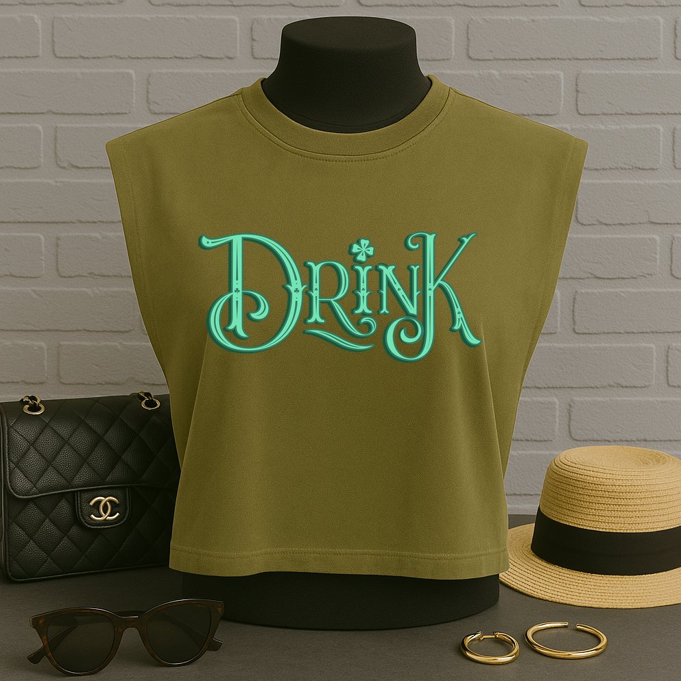 Drink St Patrick's Day Festive Party Garment-Dyed Women's Muscle Tee