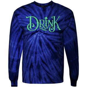 Drink St Patrick's Day Festive Party Tie-Dye Long Sleeve Shirt