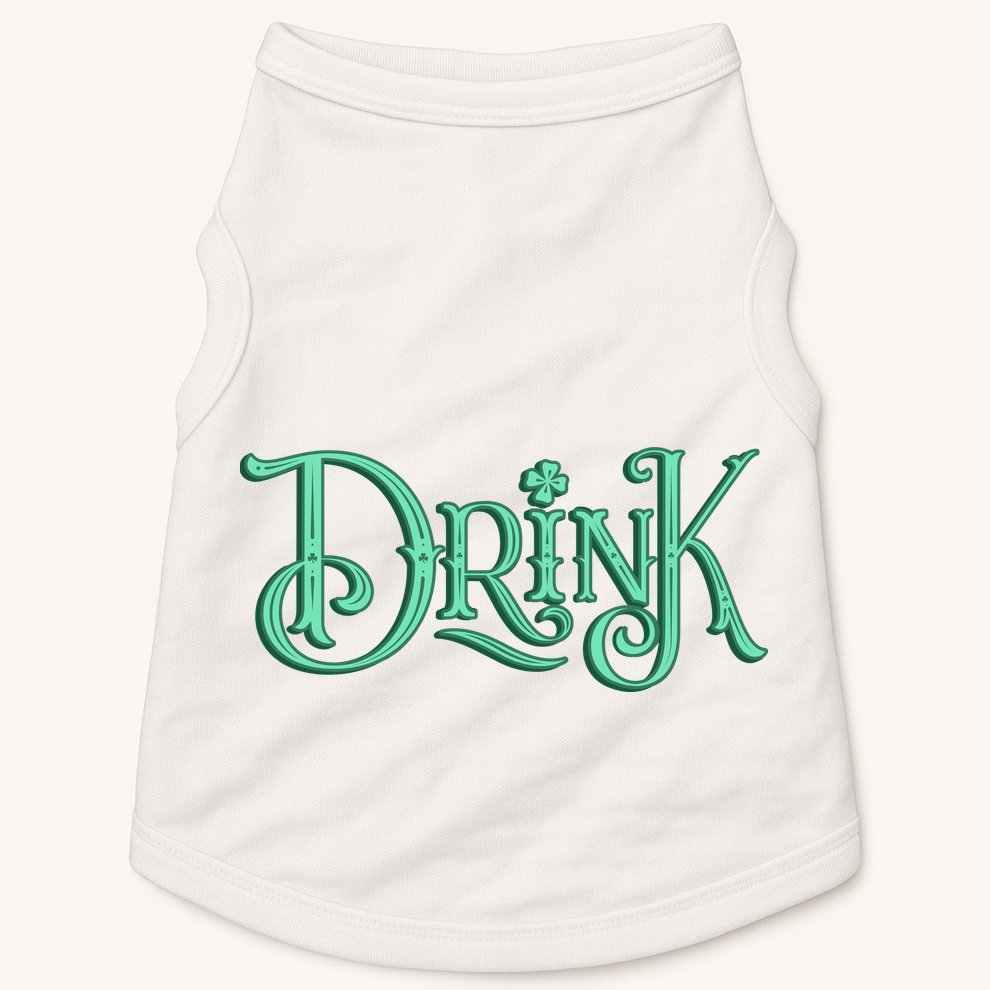 Drink St Patrick's Day Festive Party Doggie Tank