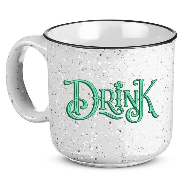 Drink St Patrick's Day Festive Party 15oz Campfire Ceramic Mug