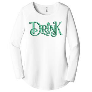 Drink St Patrick's Day Festive Party Women's Perfect Tri Tunic Long Sleeve Shirt