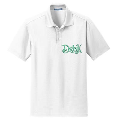 Drink St Patrick's Day Festive Party Dry Zone Grid Polo