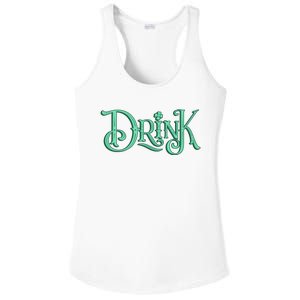 Drink St Patrick's Day Festive Party Ladies PosiCharge Competitor Racerback Tank