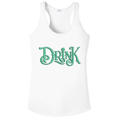 Drink St Patrick's Day Festive Party Ladies PosiCharge Competitor Racerback Tank