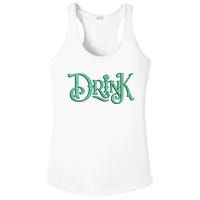 Drink St Patrick's Day Festive Party Ladies PosiCharge Competitor Racerback Tank