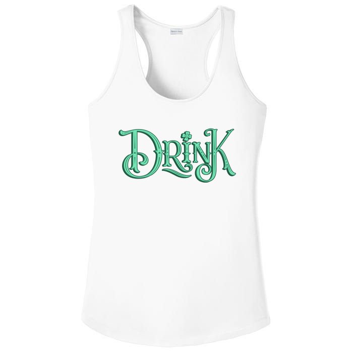 Drink St Patrick's Day Festive Party Ladies PosiCharge Competitor Racerback Tank